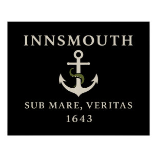 Pôster Bandeira de Innsmouth - "Sub Mare, Veritas" Est. 1