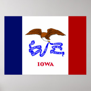 Poster Bandeira de Iowa