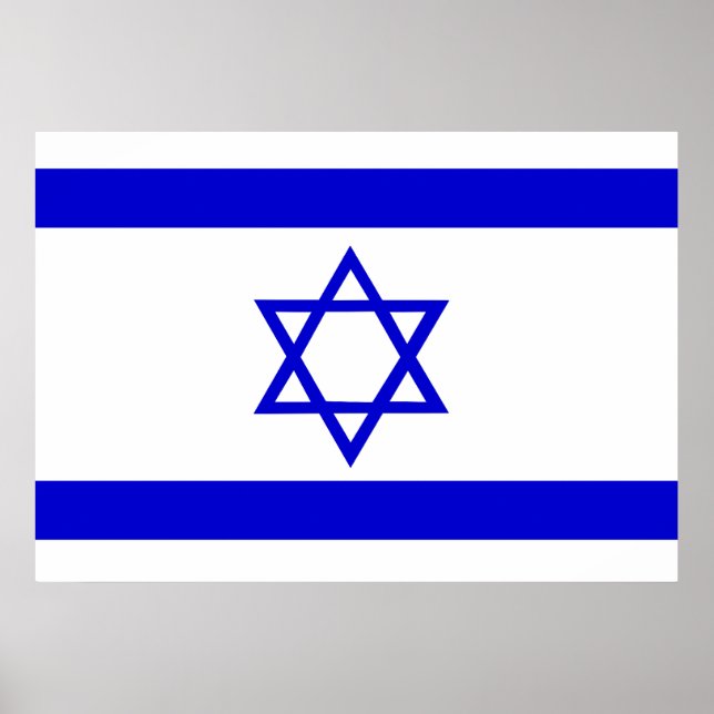 Pôster Bandeira de Israel (Frente)