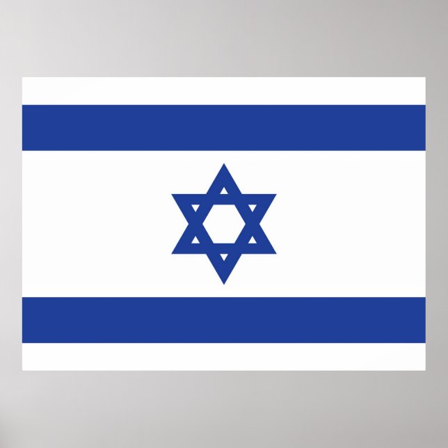 Pôster Bandeira de Israel (Frente)