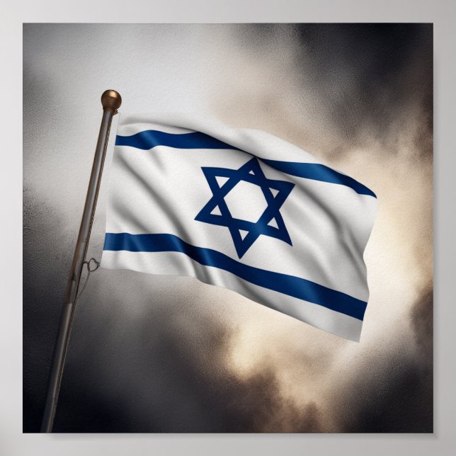 Poster Bandeira de Israel (Frente)