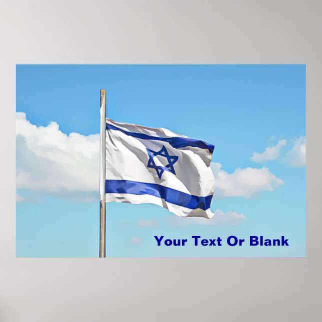 Poster Bandeira De Israel (Frente)