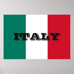 Poster Bandeira de Italia Italia IL italiano Tricolore