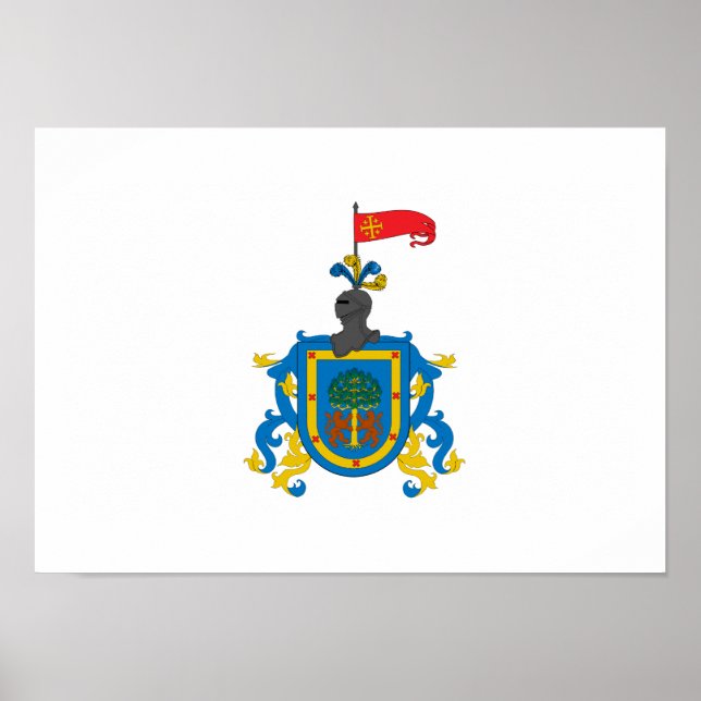 Pôster Bandeira de Jalisco (heráldica) (Frente)
