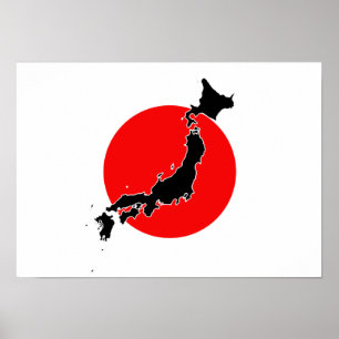 Pôster Bandeira de Japão