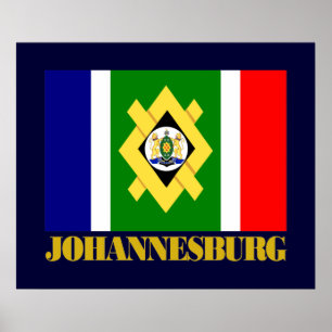 Pôster Bandeira de Joanesburgo