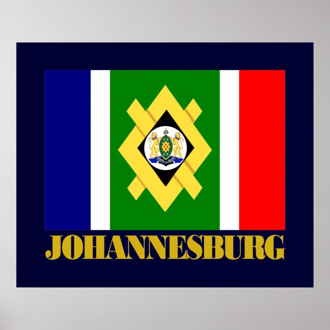 Pôster Bandeira de Joanesburgo (Frente)