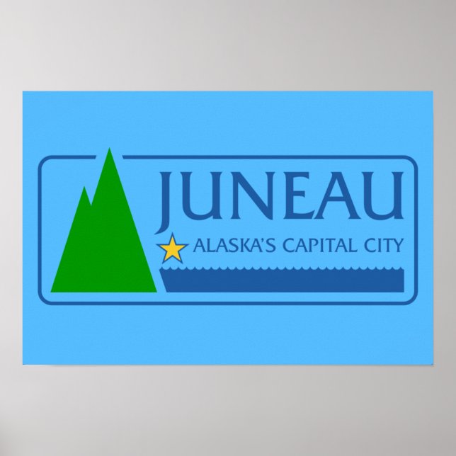 Pôster Bandeira de Juneau, Alasca (Frente)