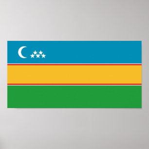 Poster Bandeira de Karakalpakistão