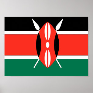 Pôster Bandeira de Kenya