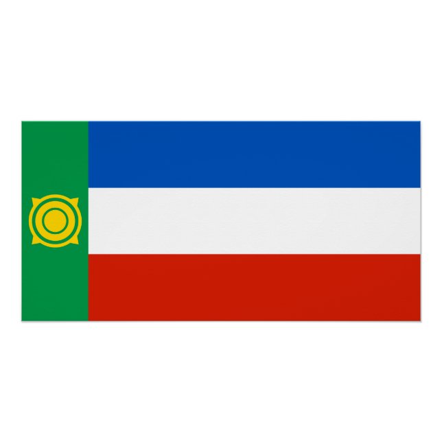 Pôster Bandeira de Khakassia (Frente)