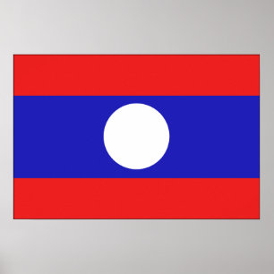 Pôster Bandeira de Laos