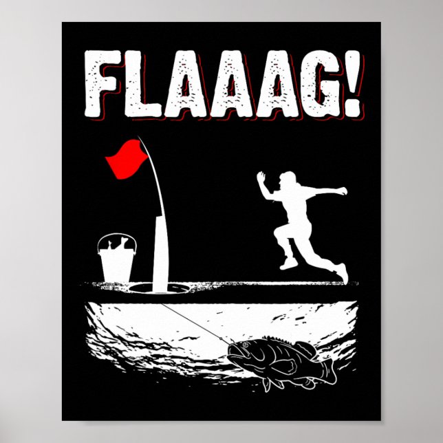 Poster Bandeira de Levantamento de Dica de Pesca no Gelo  (Frente)