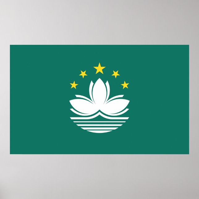 Poster Bandeira de Macau (região chinesa) (Frente)