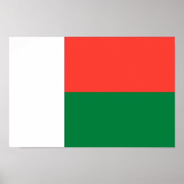 Poster Bandeira de Madagáscar (Frente)