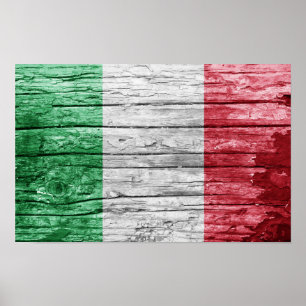 Poster bandeira de madeira italiana