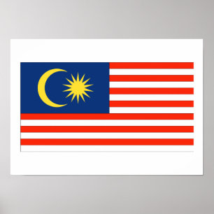 Pôster Bandeira de Malaysia
