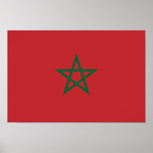 Poster Bandeira de Marrocos