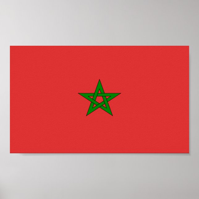 Pôster Bandeira de Marrocos (Frente)
