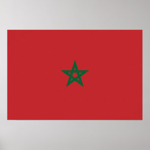 Poster Bandeira de Marrocos