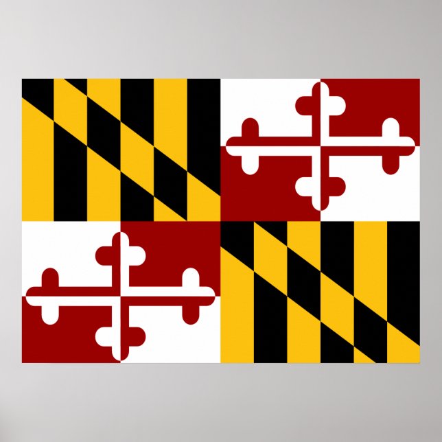 Poster bandeira de Maryland (Frente)