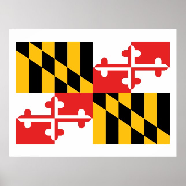 Poster Bandeira de Maryland (Frente)