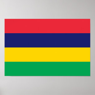 Poster Bandeira de Maurícia
