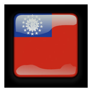 Pôster Bandeira de Mianmar
