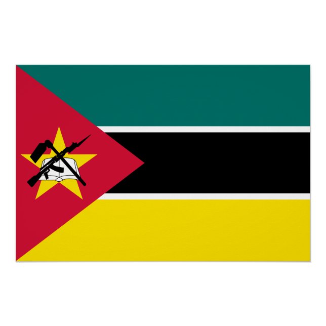 Pôster Bandeira de Moçambique (Frente)