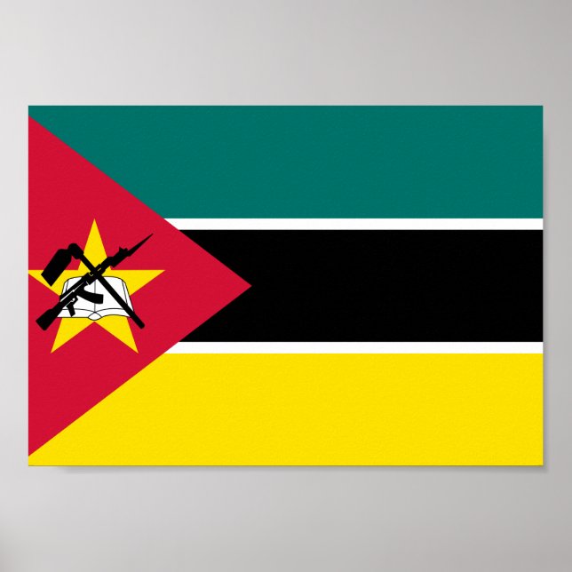 Poster Bandeira de Moçambique (Frente)