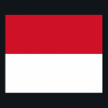 Poster Bandeira de Mônaco<br><div class="desc">Bandeira patriótica de Mônaco.</div>