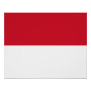 Pôster Bandeira de Mônaco