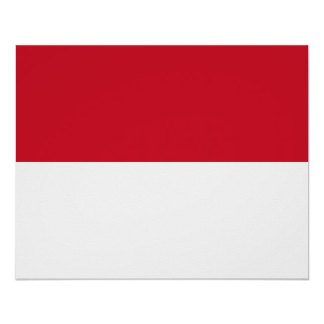 Pôster Bandeira de Mônaco (Frente)