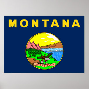 Poster bandeira de Montana