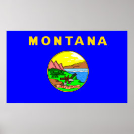 Poster Bandeira de Montana, Big Sky Country,