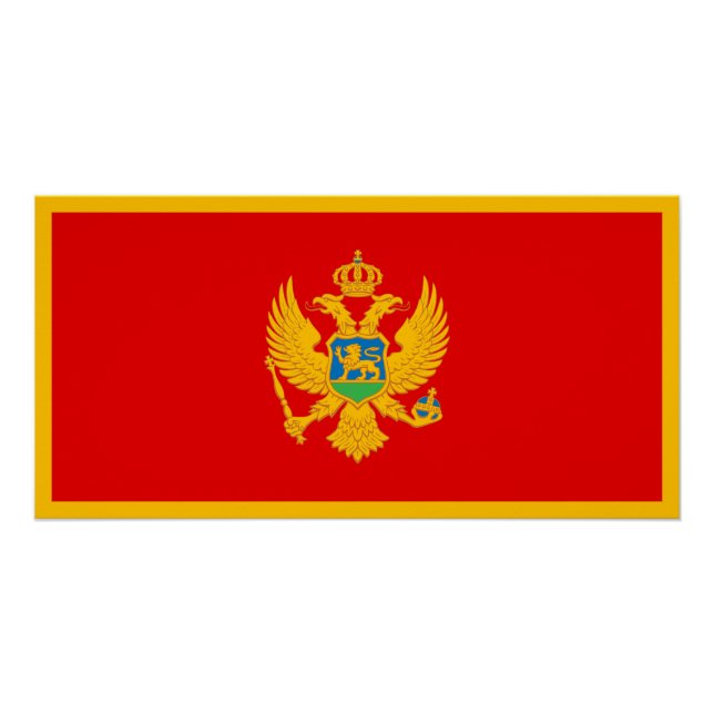 Pôster Bandeira de Montenegro (Frente)