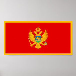 Poster Bandeira de Montenegro