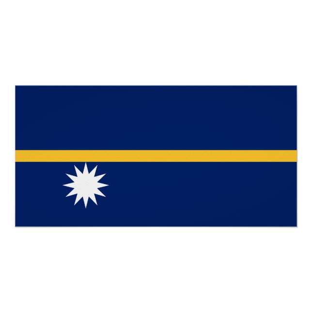 Pôster Bandeira de Nauru (Frente)