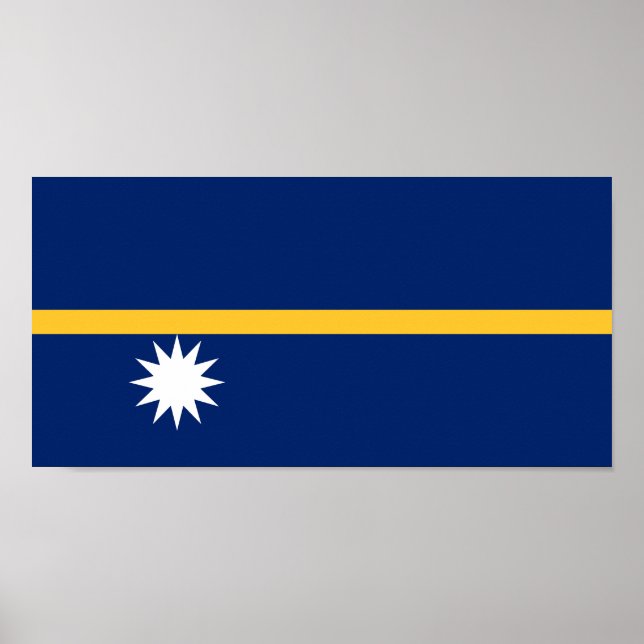 Poster Bandeira de Nauru (Frente)