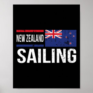 Poster Bandeira de Navegação da Nova Zelândia Marinheiros