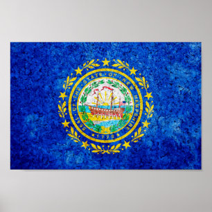 Poster Bandeira de New Hampshire