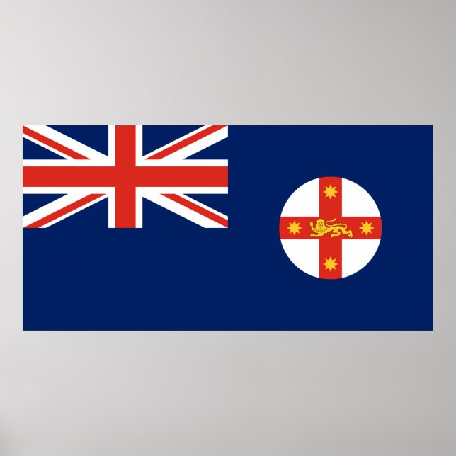 Poster Bandeira de New South Wales (Estado australiano) (Frente)