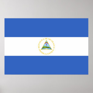 Poster Bandeira de Nicarágua