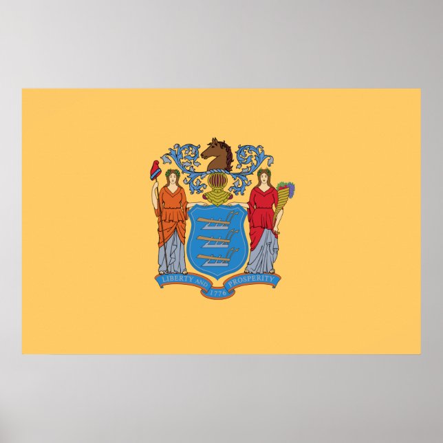 Poster Bandeira de Nova Jersey (Frente)