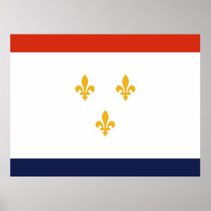 Poster Bandeira de Nova Orleans