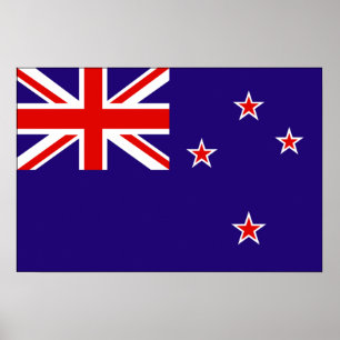 Poster Bandeira de Nova Zelândia