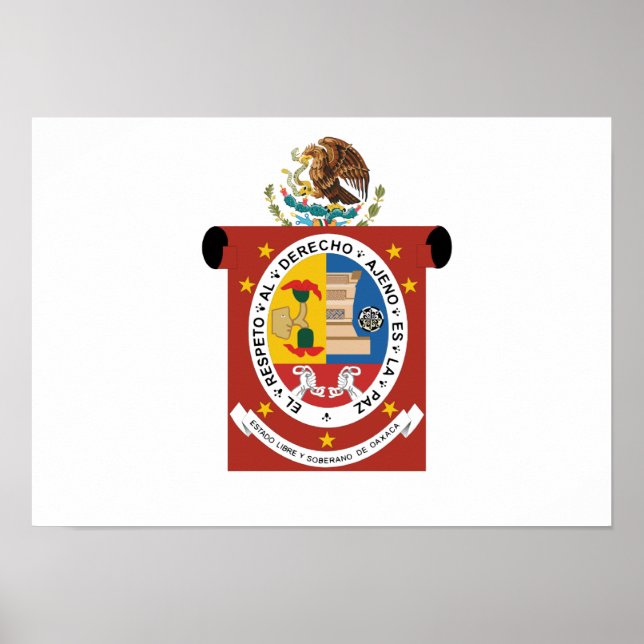 Poster Bandeira de Oaxaca (Frente)