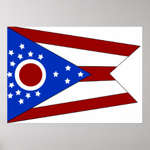 Poster bandeira de Ohio