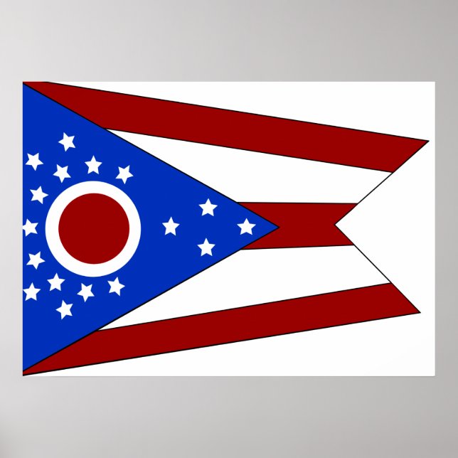 Poster bandeira de Ohio (Frente)