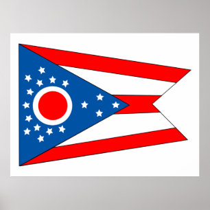 Poster Bandeira de Ohio